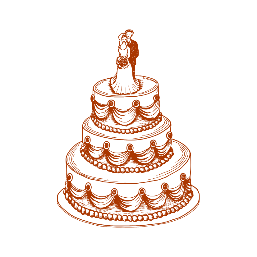 gâteau de mariage Maison et Réception
